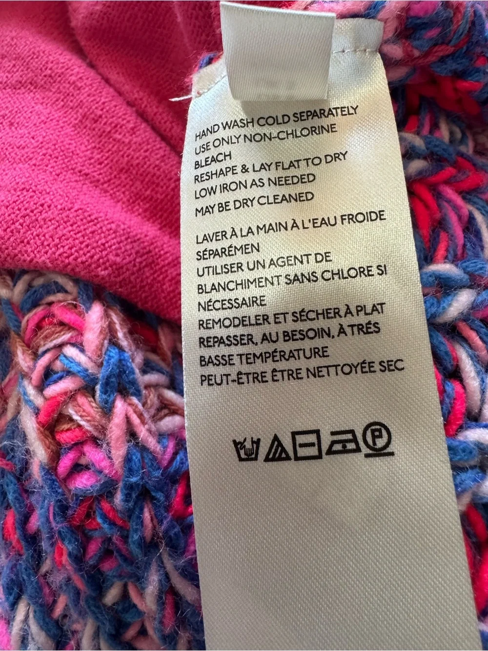 Free People Chunky Knit Open Front Cardigan Sweater Multicolor Boho Oversized XS